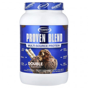 Gaspari Nutrition, Proven Blend, смесь протеинов из разных источников, со вкусом двойного шоколада, 896 г (2 фунта)