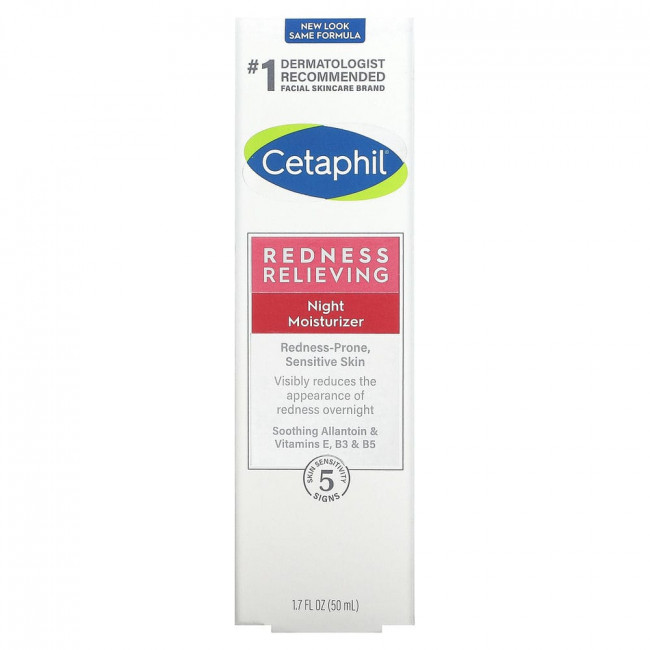 Cetaphil, ночное увлажняющее средство, снятие покраснения, 50 г (1,7 унции) Cetaphil, ночное увлажняющее средство, снятие покраснения, 50 г (1,7 унции)