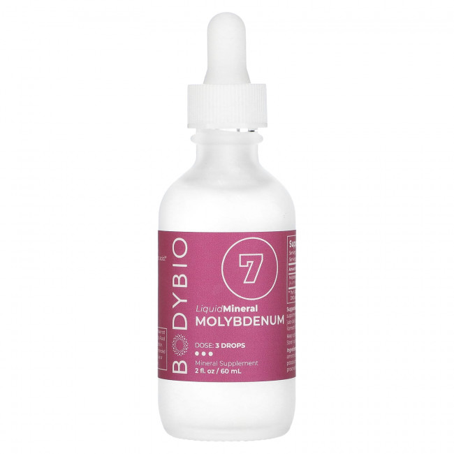 BodyBio, 7 жидкий минеральный молибден, 60 мл (2 жидк. Унции) BodyBio, 7 жидкий минеральный молибден, 60 мл (2 жидк. Унции)