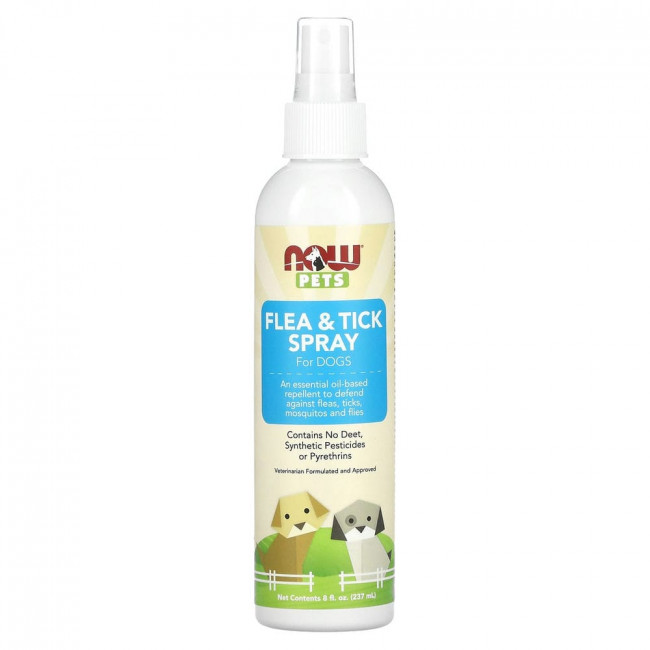 NOW Foods, Pets, спрей от блох и клещей для собак, 237 мл (8 жидк. унций) NOW Foods, Pets, спрей от блох и клещей для собак, 237 мл (8 жидк. унций)