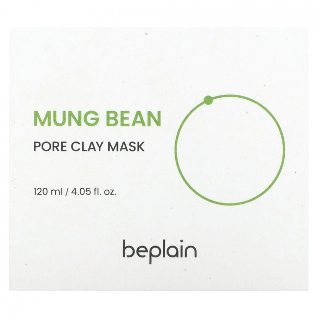 Beplain, Mung Bean, маска для красоты с глиной для пор, 120 мл (4,05 жидк. Унции)