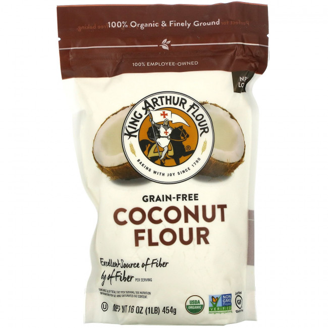 King Arthur Flour, Кокосовая мука, без зерна, 454 г (16 унций) King Arthur Flour, Кокосовая мука, без зерна, 454 г (16 унций)