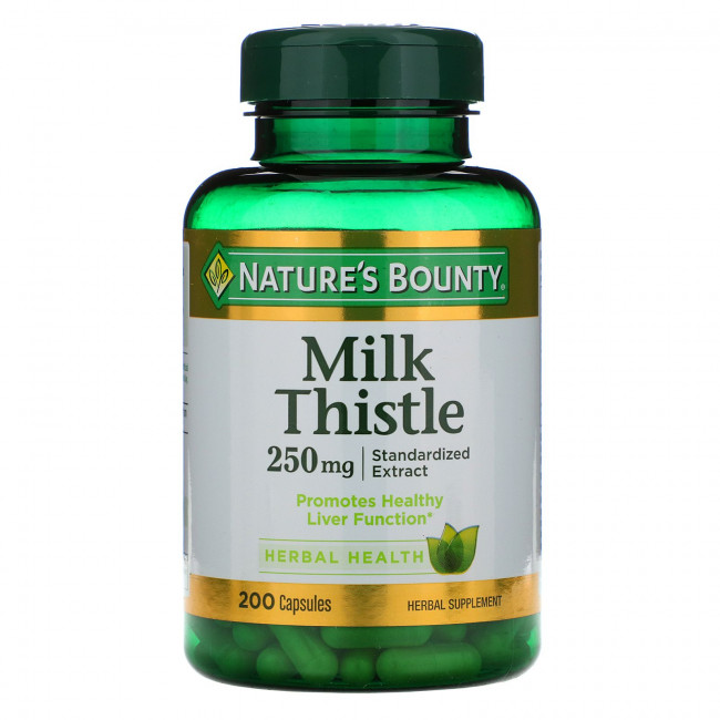 Nature's Bounty, Расторопша, 250 мг, 200 капсул Nature's Bounty, Расторопша, 250 мг, 200 капсул