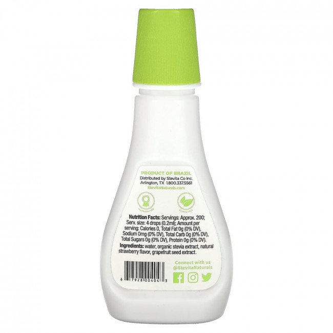 Stevita Naturals, Naturals, Drops, Strawberry Fields, 1,35 жидких унций (40 мл) (Снят с производства)