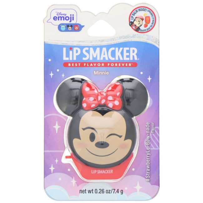 Lip Smacker, Disney Emoji, Minnie, бальзам для губ, клубничный, 7,4 г (0,26 унции) Lip Smacker, Disney Emoji, Minnie, бальзам для губ, клубничный, 7,4 г (0,26 унции)