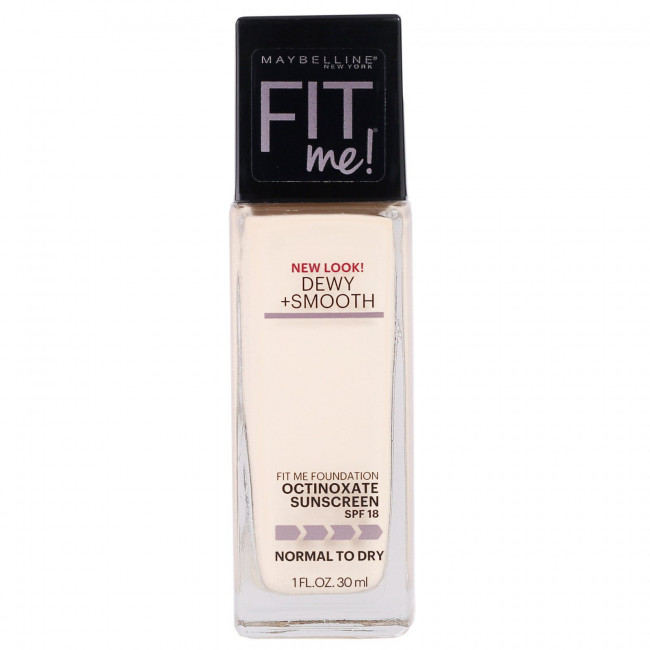 Maybelline, Тональная основа Fit Me, Dewy + Smooth, оттенок 110 «Porcelain», 30 мл