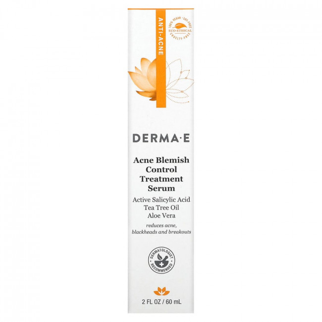 DERMA E, Сыворотка для контроля угревой сыпи, 60 мл (2 жидк. Унции)