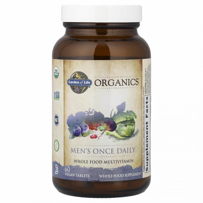 Garden of Life, MyKind Organics, комплекс для мужчин, для ежедневного приема, 60 веганских таблеток
