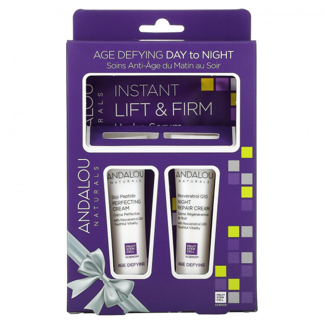 Andalou Naturals, Age Defying Day To Night, набор из 3 предметов Andalou Naturals, Age Defying Day To Night, набор из 3 предметов