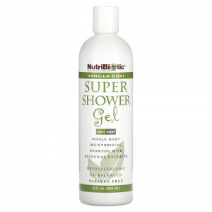 NutriBiotic, Супер гель для душа, без мыла, ванильный чай, 355 мл (12 жидк. Унций)