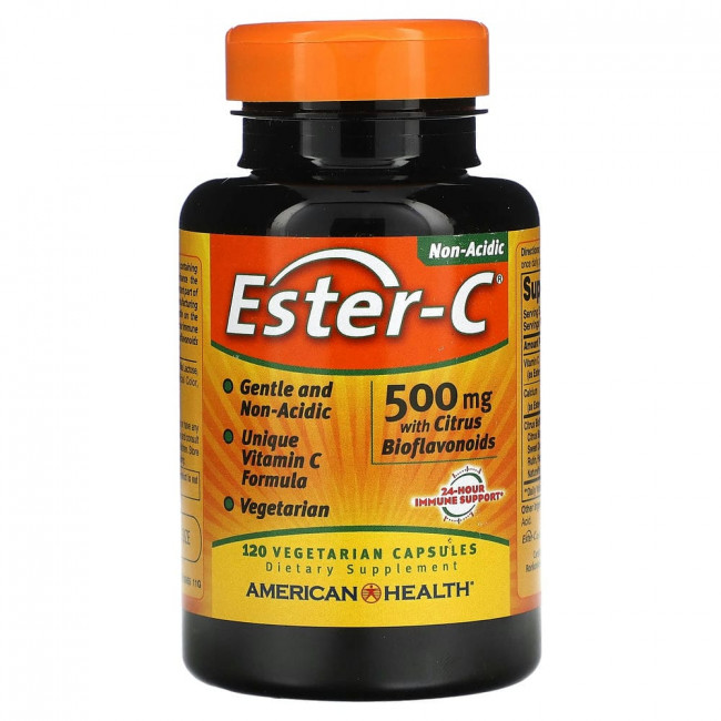 American Health, Ester-C с цитрусовыми биофлавоноидами, 500 мг, 120 вегетарианских капсул American Health, Ester-C с цитрусовыми биофлавоноидами, 500 мг, 120 вегетарианских капсул