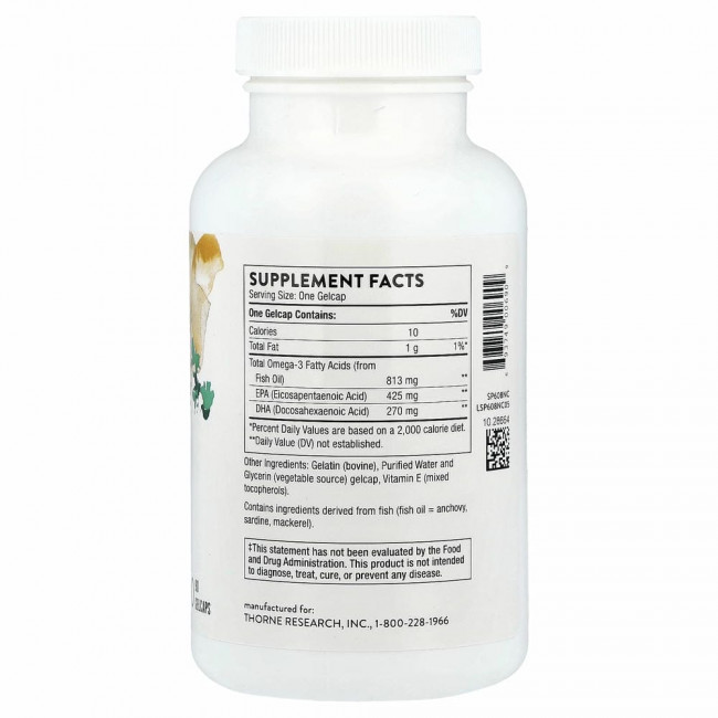 Thorne Research, Super EPA, ЭПК и ДГК, 90 капсул