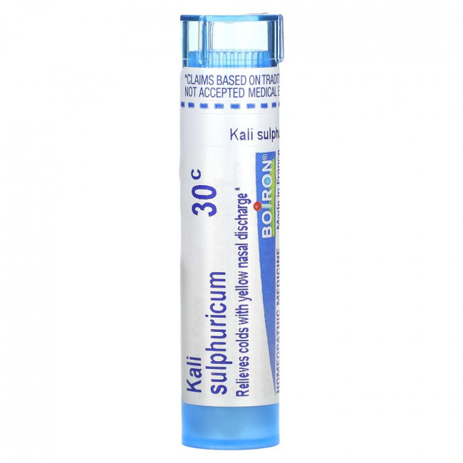 Boiron, Kali Sulphuricum, 30C, средство от заложенности носа, приблизительно 80 гранул (товар снят с производства)