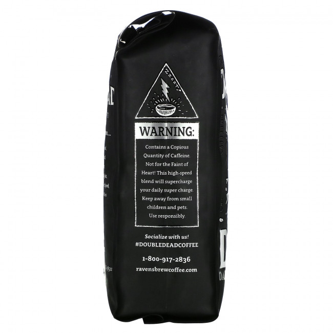 Raven's Brew Coffee, Double Dead, кофе темной обжарки, цельные зерна, 340 г (12 унций)