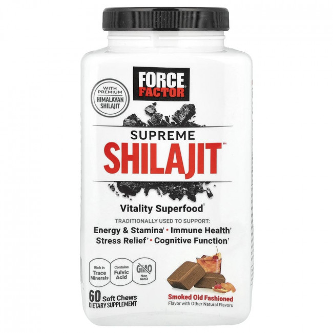 Force Factor, Supreme Shilajit™, Smoked Old Fashioned, 60 мягких жевательных конфет
