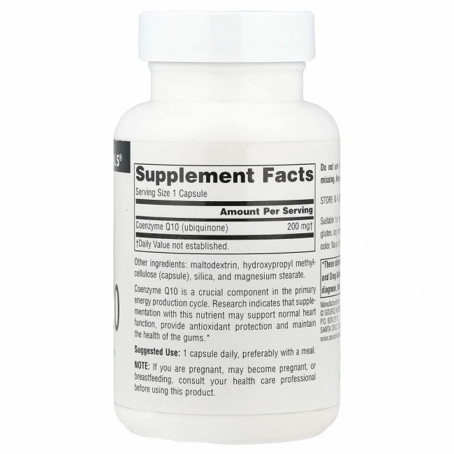 Source Naturals, коэнзим Q10, 200 мг, 60 капсул