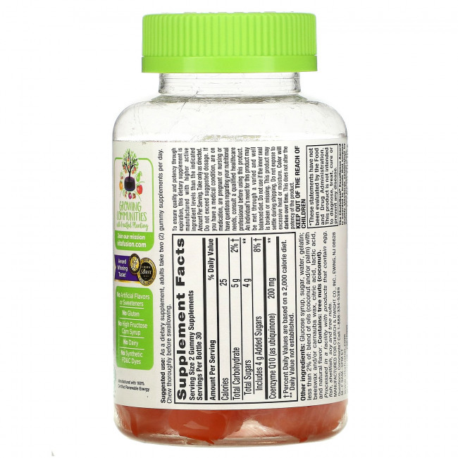 VitaFusion, коэнзим Q10, со вкусом натурального персика, 100 мг, 60 жевательных конфет VitaFusion, коэнзим Q10, со вкусом натурального персика, 100 мг, 60 жевательных конфет