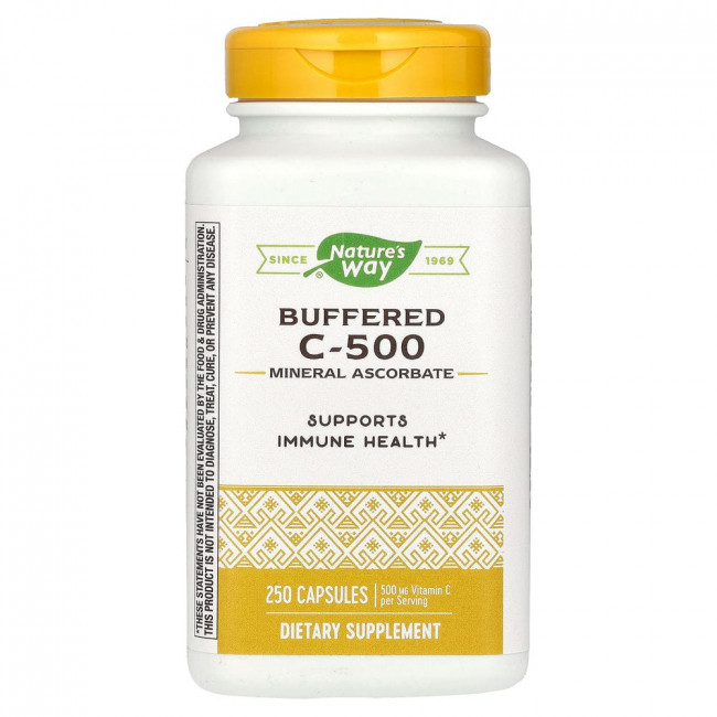 Nature's Way, буферизованный витамин C-500, 500 мг, 250 капсул