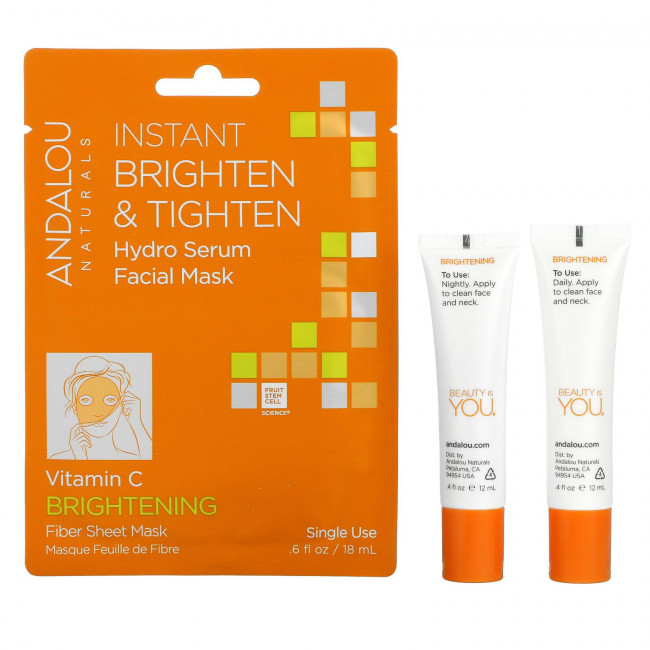 Andalou Naturals, Осветление от дня к ночи, набор из 3 предметов Andalou Naturals, Осветление от дня к ночи, набор из 3 предметов