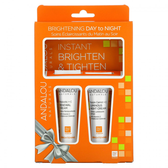 Andalou Naturals, Осветление от дня к ночи, набор из 3 предметов Andalou Naturals, Осветление от дня к ночи, набор из 3 предметов