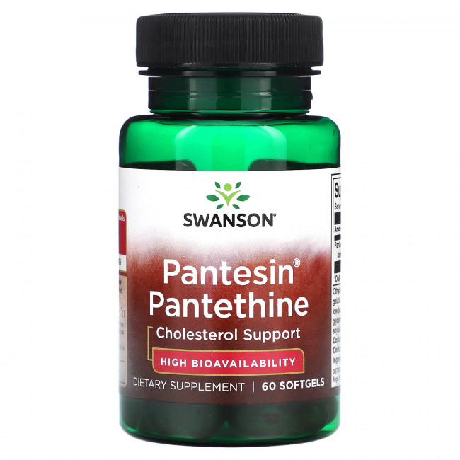 Swanson, Pantesin Pantethine, 60 мягких таблеток Swanson, Pantesin Pantethine, 60 мягких таблеток