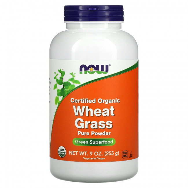 NOW Foods, сертифицированные органические ростки пшеницы, чистый порошок, 255 г (9 унций) NOW Foods, сертифицированные органические ростки пшеницы, чистый порошок, 255 г (9 унций)