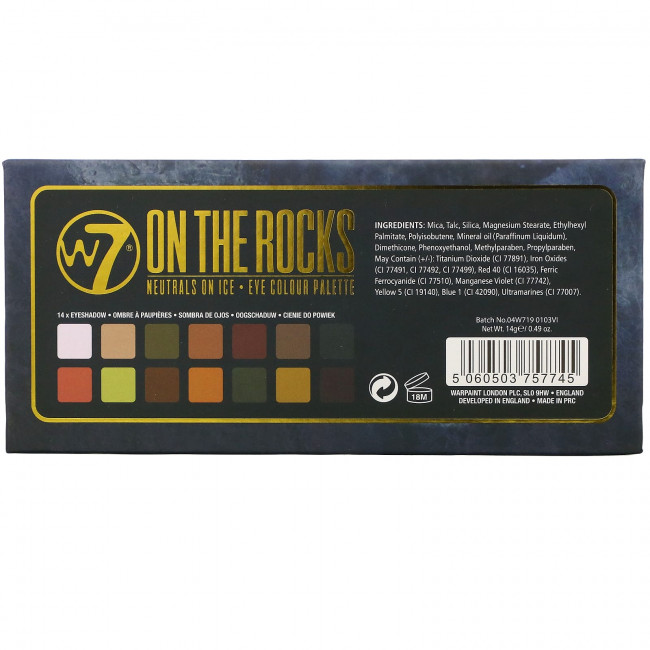 W7, On the Rocks, Neutrals on Ice, палитра теней для век, 14 г (0,49 унции) W7, On the Rocks, Neutrals on Ice, палитра теней для век, 14 г (0,49 унции)
