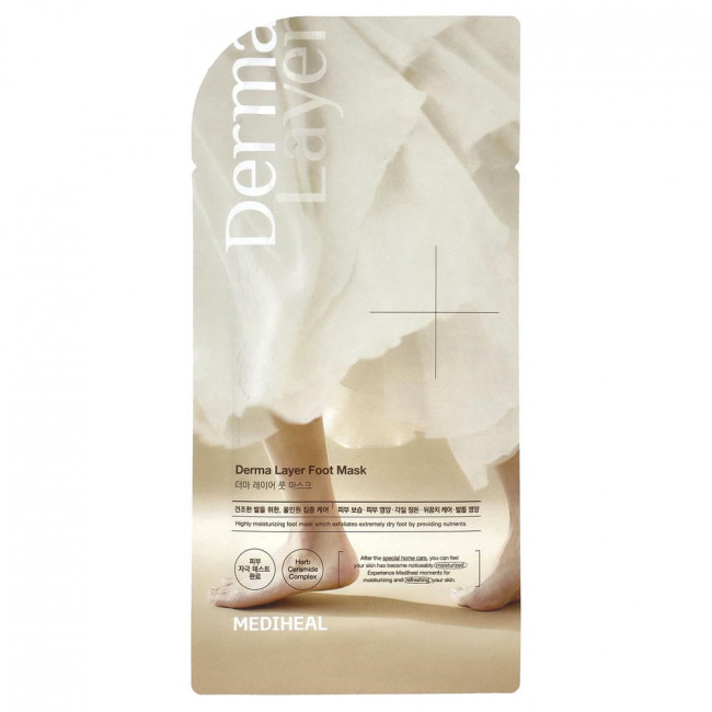 MEDIHEAL, Маска для ног Derma Layer, 18 мл (0,6 жидких унций)