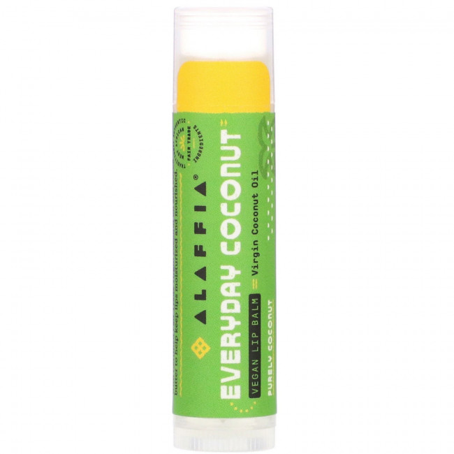 Alaffia, Everyday Coconut, веганский бальзам для губ, чистый кокос, 4,25 г (0,15 унции) Alaffia, Everyday Coconut, веганский бальзам для губ, чистый кокос, 4,25 г (0,15 унции)