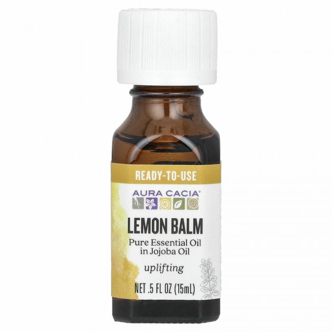 Aura Cacia, Мелисса, бодрящая, 0,5 жидкой унции (15 мл)