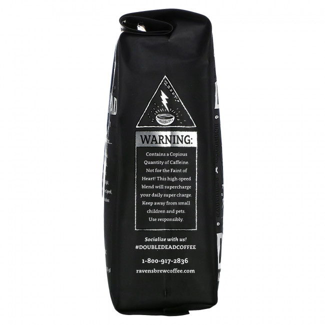 Raven's Brew Coffee, Double Dead, кофе темной обжарки, молотый, 340 г (12 унций)