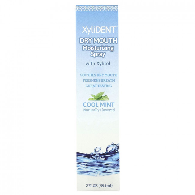XyliDENT, Dry Mouth Moisturizing Spray with Xylitol, Cool Mint, 2 fl oz (59.1 ml)