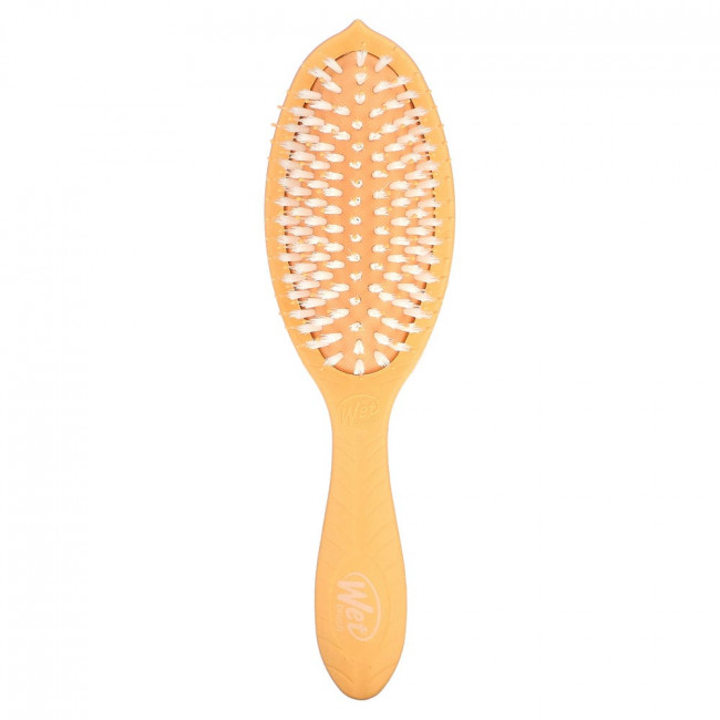 Wet Brush, Go Green ™, кисть для ухода и блеска с кокосовым маслом, апельсин, 1 шт.