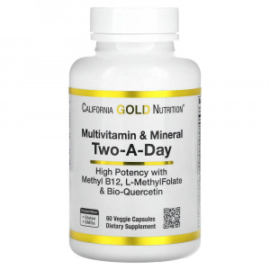 California Gold Nutrition, мультивитамины для ежедневного приема, 60 растительных капсул