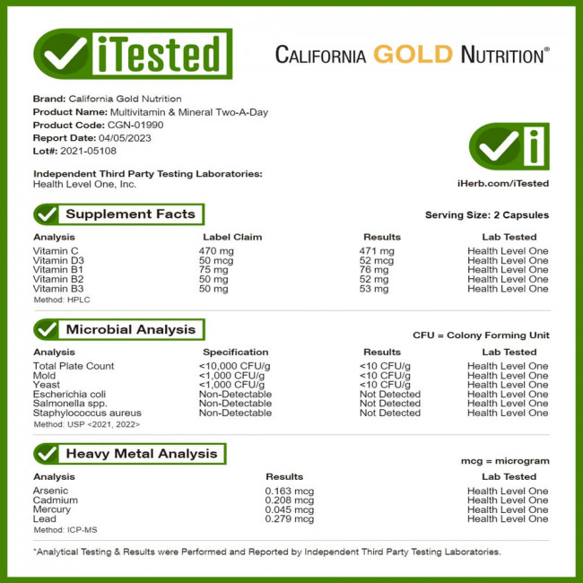 California Gold Nutrition, мультивитамины для ежедневного приема, 60 растительных капсул California Gold Nutrition, мультивитамины для ежедневного приема, 60 растительных капсул