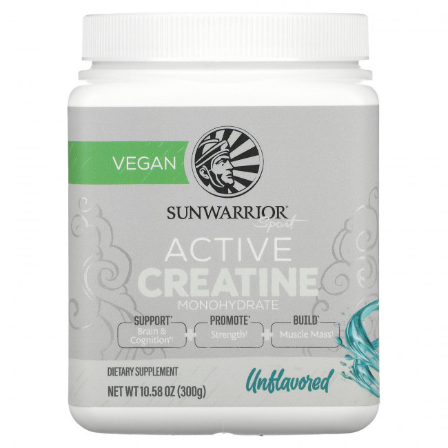 Sunwarrior, Sport, активный моногидрат креатина, с нейтральным вкусом, 300 г (10,58 жидк. унции) Sunwarrior, Sport, активный моногидрат креатина, с нейтральным вкусом, 300 г (10,58 жидк. унции)