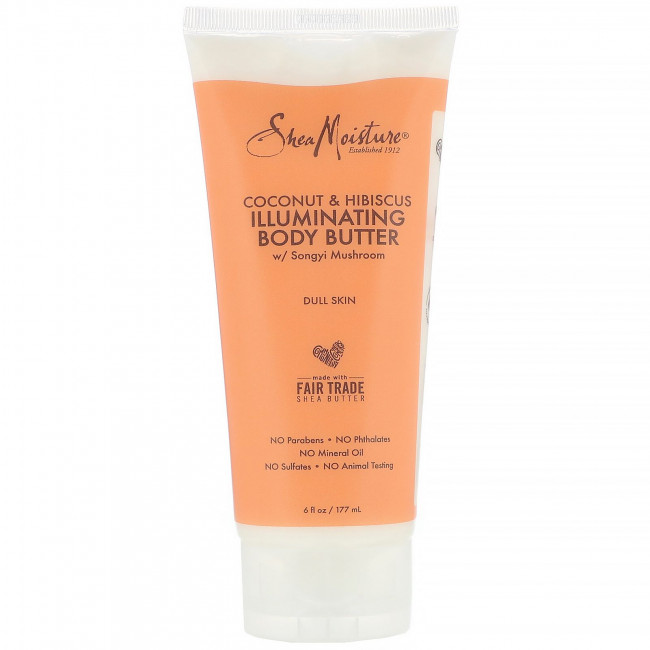 SheaMoisture, Осветляющее масло для тела, кокос и гибискус, 6 жидких унций (177 мл)