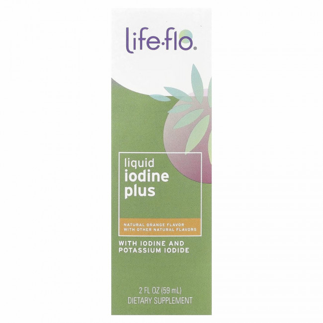 Life-flo, Жидкий йод плюс натуральный вкус апельсина, 2 жид.унции(59 мл)