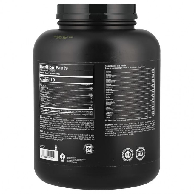 Animal, 100% Whey Protein™, порошок из сывороточного протеина Whey Protein™, печенье и сливки, 1,81 кг (4 фунта) Animal, 100% Whey Protein™, порошок из сывороточного протеина Whey Protein™, печенье и сливки, 1,81 кг (4 фунта)