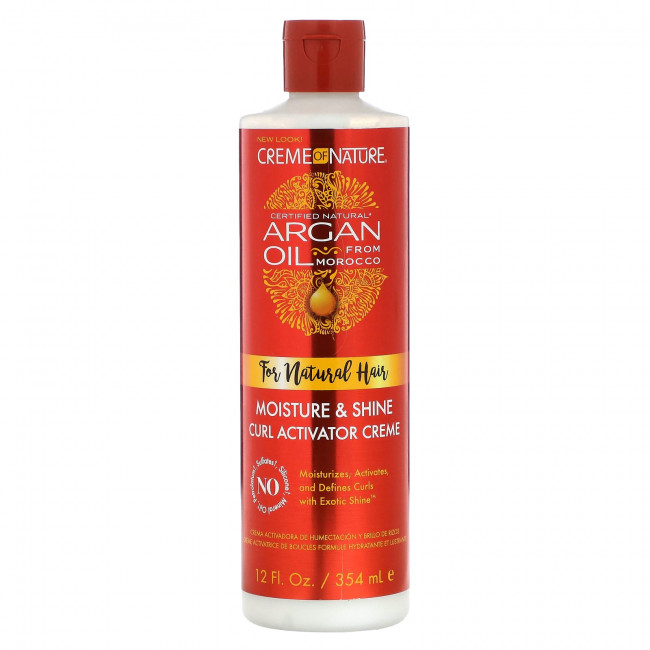 Creme Of Nature, Аргановое масло из Марокко, крем-активатор для увлажнения и блеска локонов, 354 мл (12 жидк. Унций)
