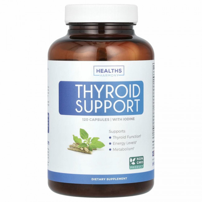 Healths Harmony, Поддержка щитовидной железы, 120 капсул Healths Harmony, Поддержка щитовидной железы, 120 капсул