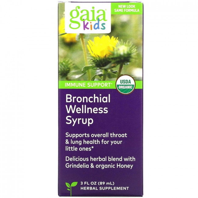 Gaia Herbs, детский сироп для здоровья бронхов, 89 мл (3 жидк. унции)