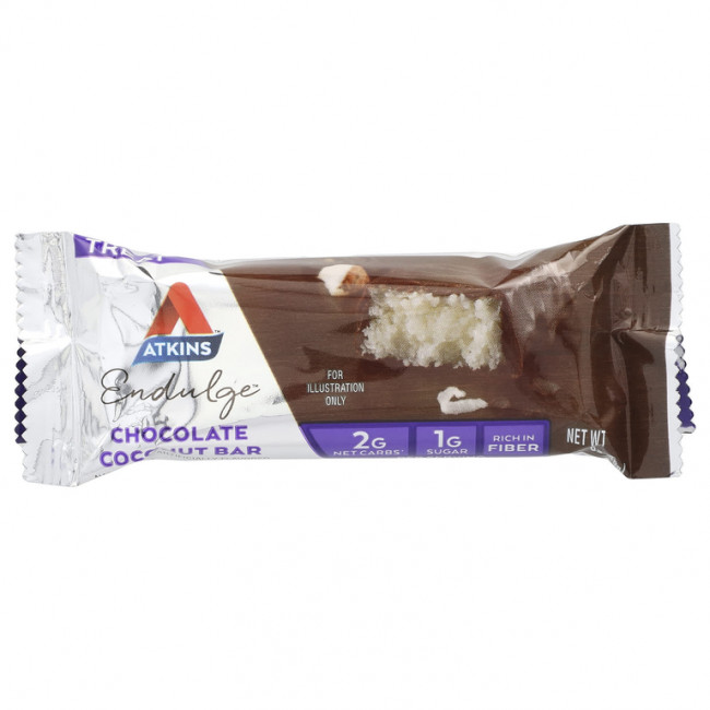 Atkins, Endulge, шоколадно-кокосовый батончик, 10 шт. по 40 г (1,41 унции) Atkins, Endulge, шоколадно-кокосовый батончик, 10 шт. по 40 г (1,41 унции)