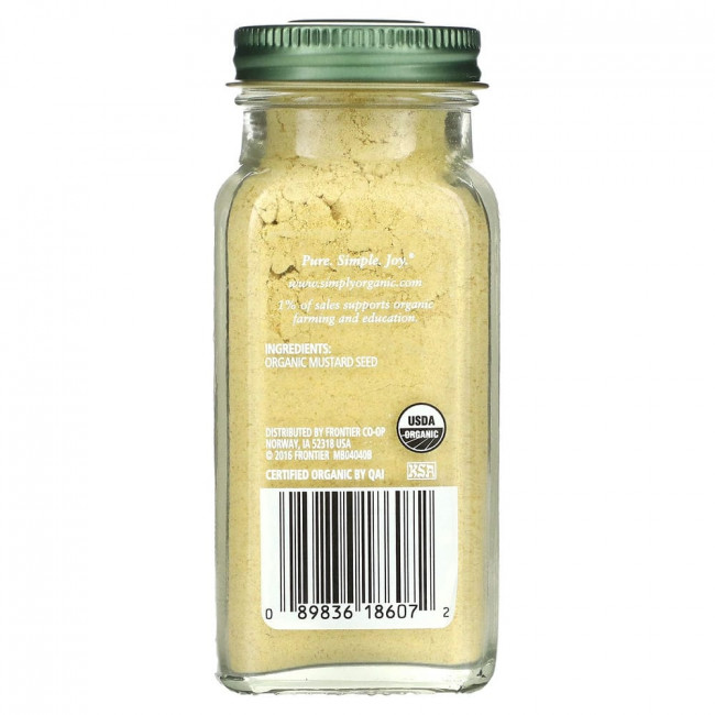 Simply Organic, Горчица, 3.07 унций (87 г)