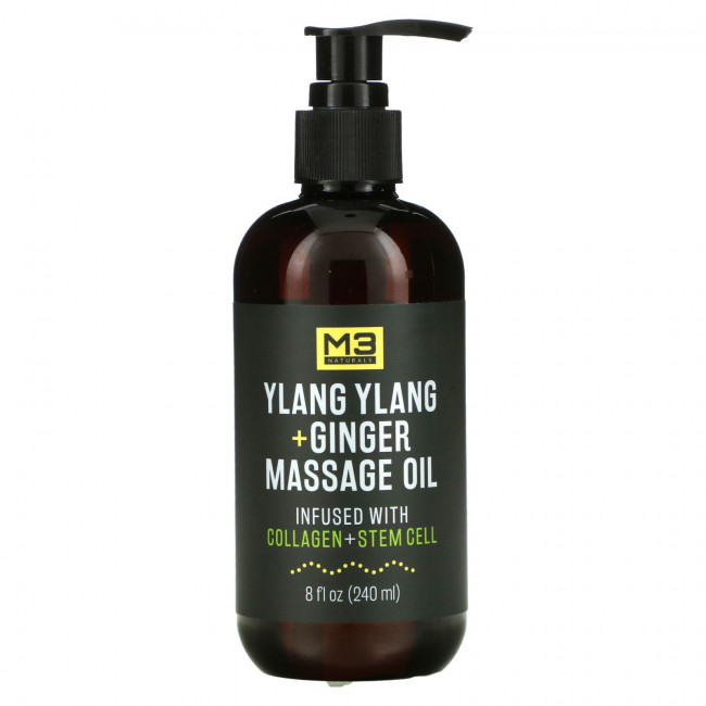 M3 Naturals, Массажное масло иланг-иланг с имбирем, 240 мл (8 жидк. Унций) M3 Naturals, Массажное масло иланг-иланг с имбирем, 240 мл (8 жидк. Унций)