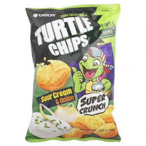 Orion, Turtle Chips, сметанный лук, 160 г (5,64 унции) (Товар снят с продажи)
