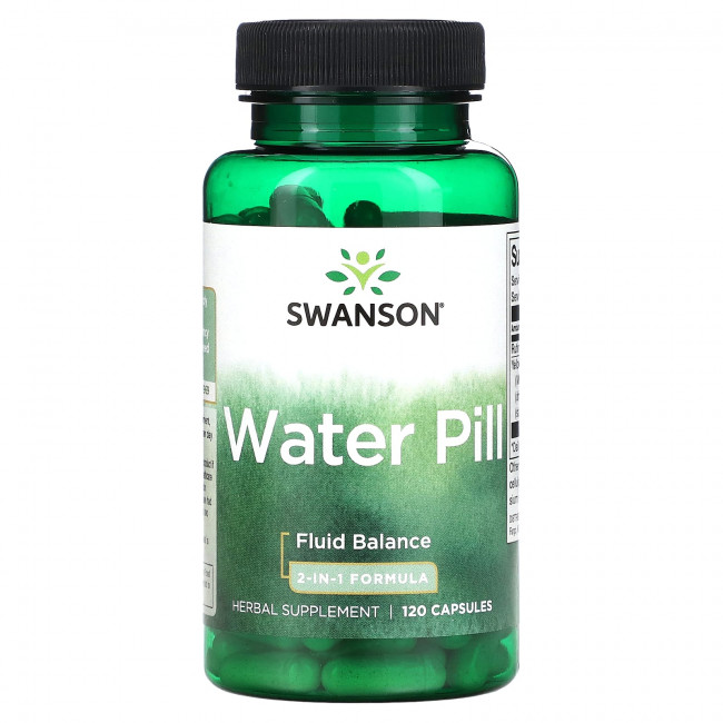 Swanson, Water Pill, формула 2-в-1, 120 капсул Swanson, Water Pill, формула 2-в-1, 120 капсул