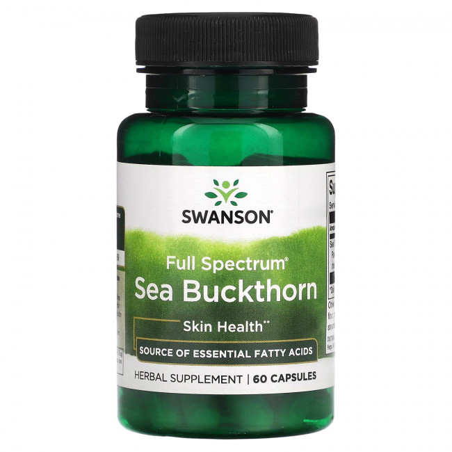 Swanson, Облепиха Full Spectrum, 60 капсул Swanson, Облепиха Full Spectrum, 60 капсул