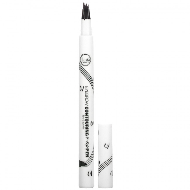 J.Cat Beauty, Ручка для контурирования бровей с 4 кончиками, коричневая, 1,5 г (0,05 унции) J.Cat Beauty, Ручка для контурирования бровей с 4 кончиками, коричневая, 1,5 г (0,05 унции)