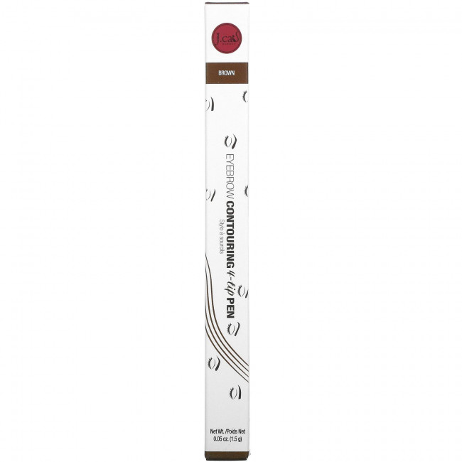 J.Cat Beauty, Ручка для контурирования бровей с 4 кончиками, коричневая, 1,5 г (0,05 унции) J.Cat Beauty, Ручка для контурирования бровей с 4 кончиками, коричневая, 1,5 г (0,05 унции)